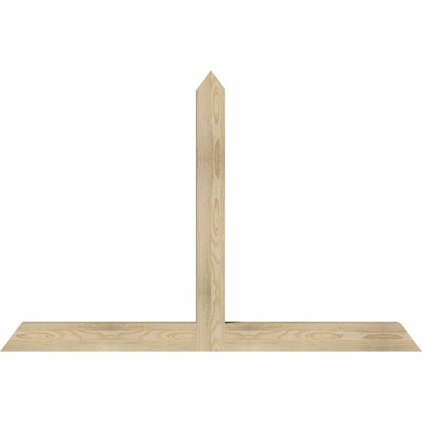 Ekena Millwork Portland Rough Sawn Timber Gable Bracket, Douglas Fir, 60"W x 40"H x 4"D x 4"F, 16/12 Pitch GBW060X40X0404POR00RDF - main
